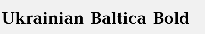 Ukrainian Baltica Bold